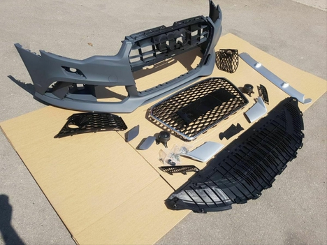 AUDI A6 2015-2018 IÇIN UYUMLU RS6 ÖN TAMPON PANJUR SETI (KROM ÇERÇEVE)
